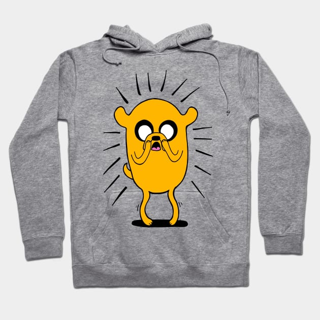 Adventure Time - Jake the Dog In Shock Hoodie by coloringiship